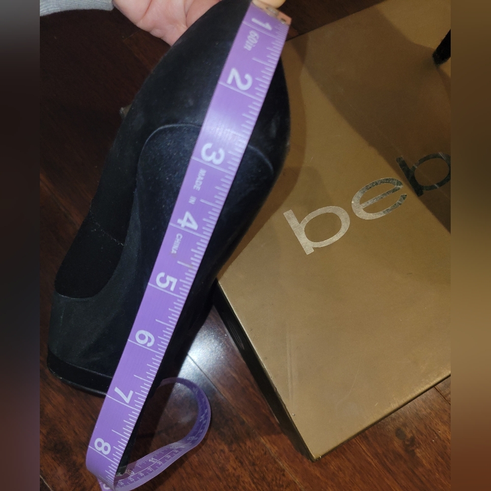 Bebe Tristan Black Satin Heel - Picture 12 of 13